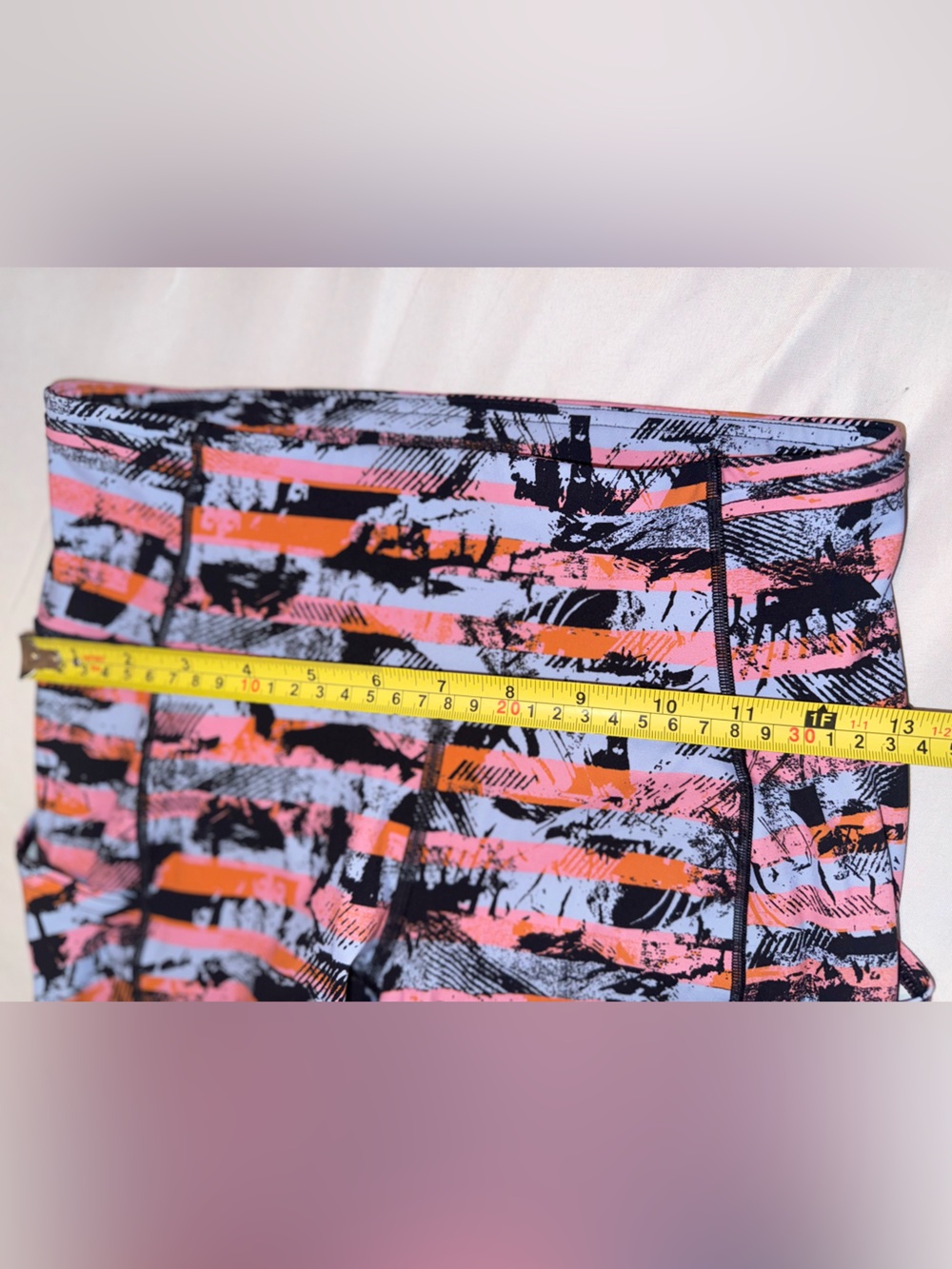 Lululemon Women Vibrant Striped Multi Color Abstact Print Leggings Size 6 - Picture 7 of 14